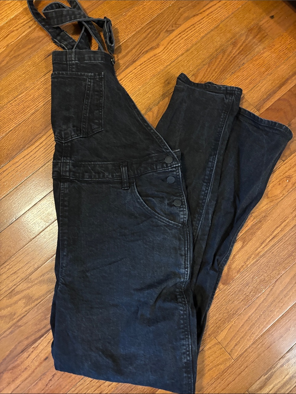 Old Navy Black Women's Denim Overalls
